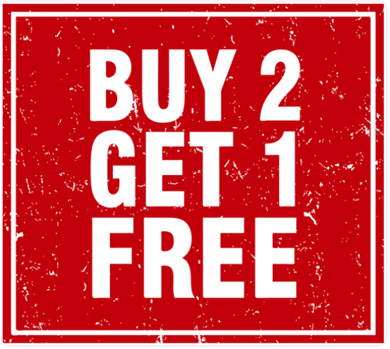 Buy 2 Get 1 Free