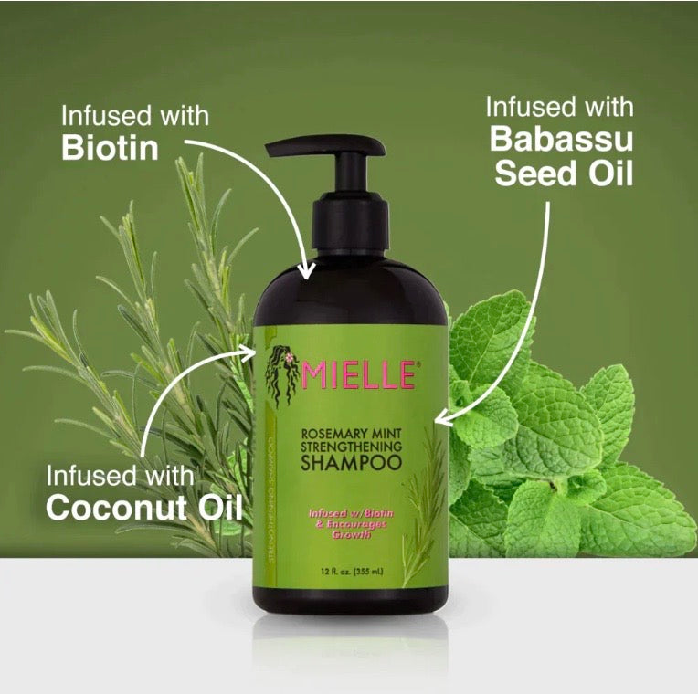 Mielle Organic Rosemary Mint Strengthening Shampoo - Classy Touch Pk